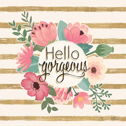 Framed Gorgeous II Pink no dots Print