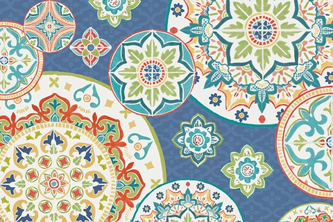 Framed Colorful Journey I Blue Print