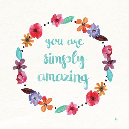 Framed Simply Amazing I Blue Print