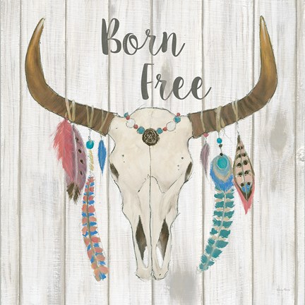 Framed Bohemian Rising I no Border Born Free Print