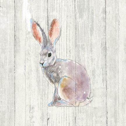 Framed Into the Woods I no Border on Barn Board Print