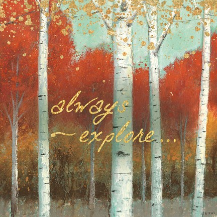 Framed Fall Promenade III Print