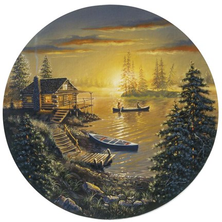 Framed Fishing Cabin Print