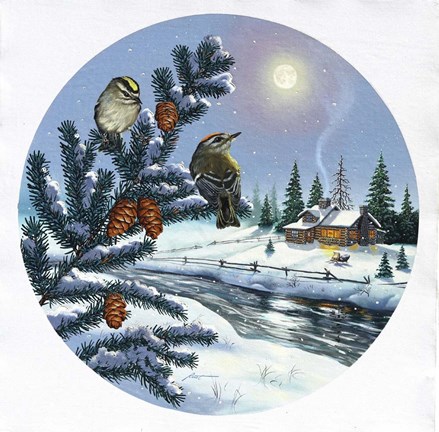 Framed Kinglets Print