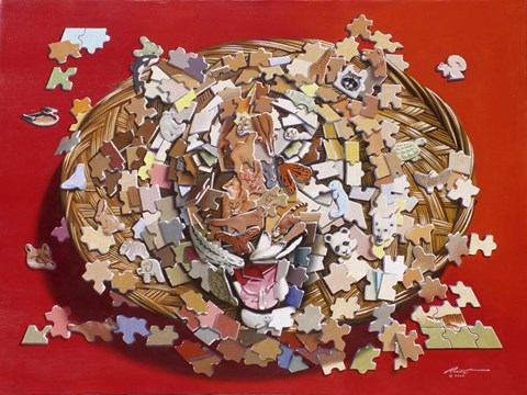 Framed Lost Tiger Print