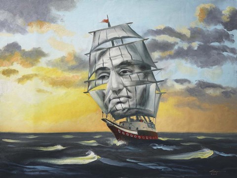 Framed Lincoln Illusion Print