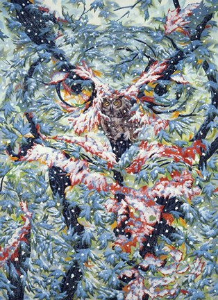 Framed Horned-Owl Print