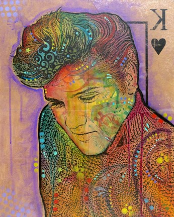 Framed Elvis - King of Hearts Print