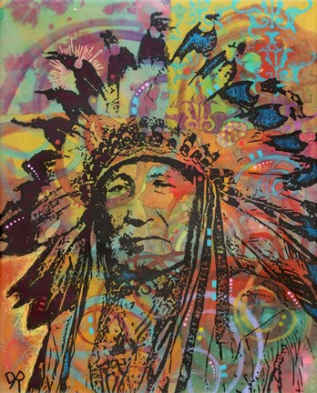 Framed Native American V Print