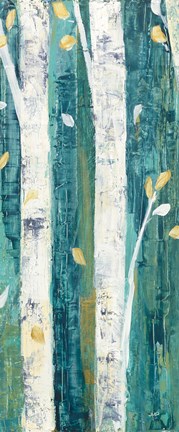 Framed Birches in Spring Panel II Print