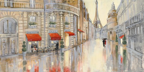 Framed Touring Paris Couple Print