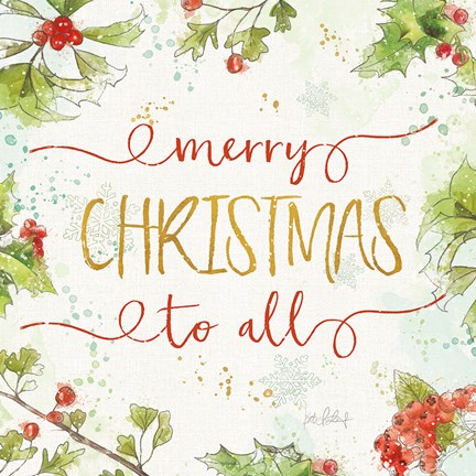 Framed Christmas Sentiments IV Print