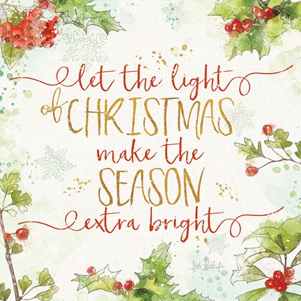 Framed Christmas Sentiments II Print