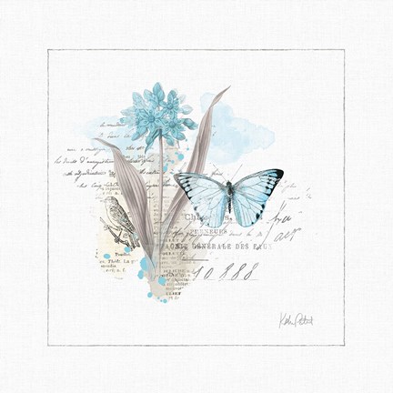 Framed Sunny Day III Aqua Print