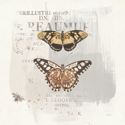 Framed En Bleu III Neutral Print