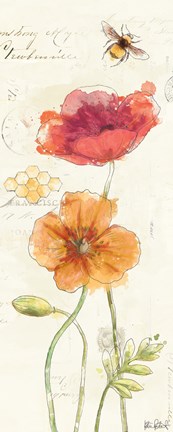 Framed Painted Poppies VI Print