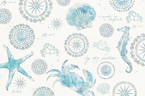 Framed Coastal Splash V Print