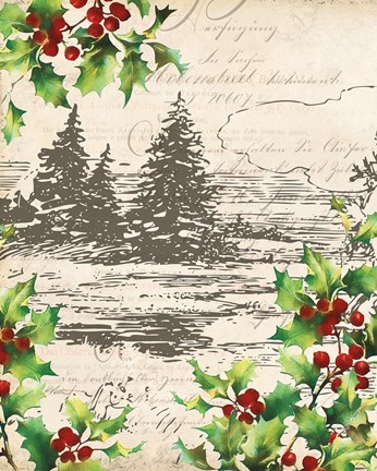 Framed Vintage Holiday II Print