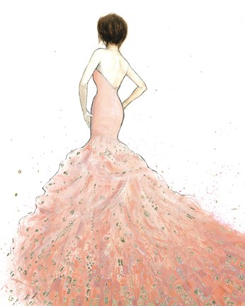 Framed Dazzling Diva Dark Hair Print