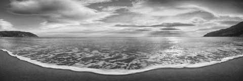 Framed Onda del Mattino (BW) Print