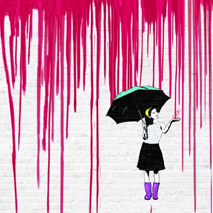 Framed Expecting Red Print