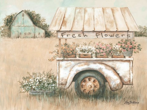 Framed Fresh Flowers for Sale Print