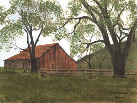 Framed Old Brown Barn Print