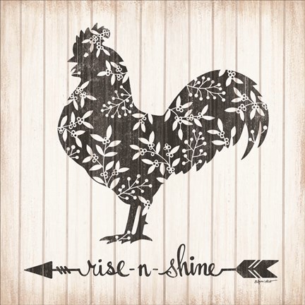 Framed Rise N Shine Rooster Print
