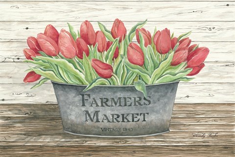 Framed Farmer&#39;s Market Tulips Print