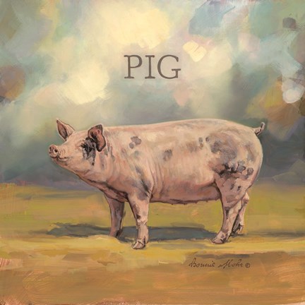 Framed Piper the Pig Print