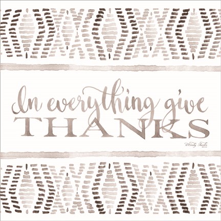 Framed In Everything Give Thanks Print