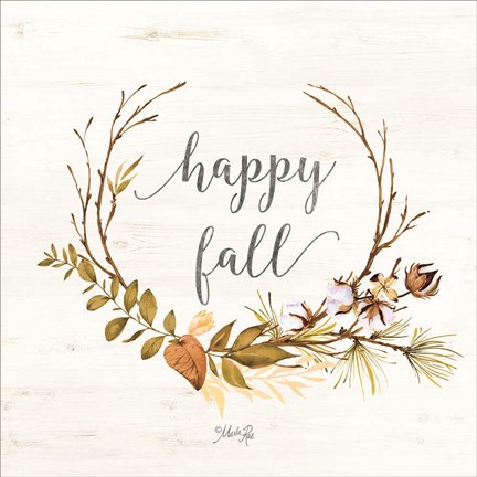 Framed Happy Fall Print