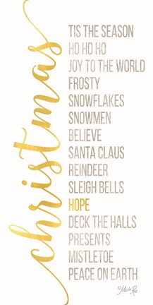 Framed Christmas Sentiments Print