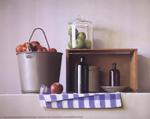 Framed Red and Green Apples Print