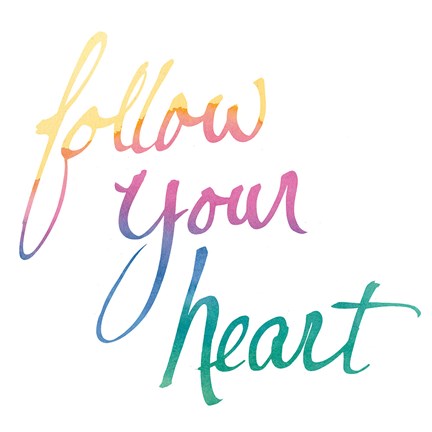 Framed Colorburst II Heart White Sq Print