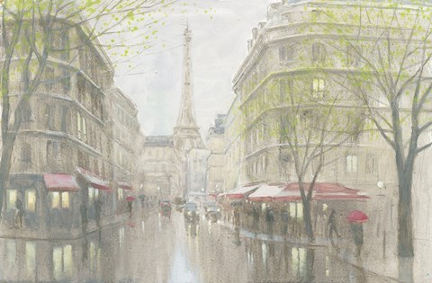 Framed Pale Impression of Paris Print