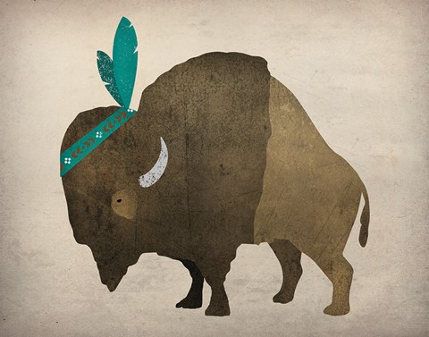 Framed Buffalo Bison III Print