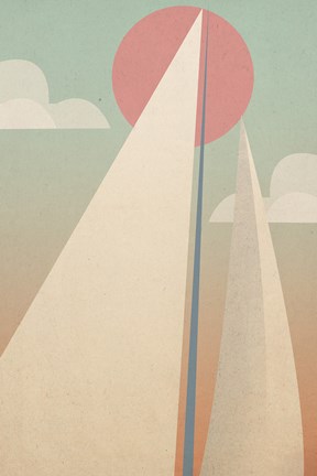 Framed Sails II Print