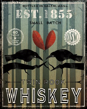 Framed Old Salt Whiskey Love Birds Print