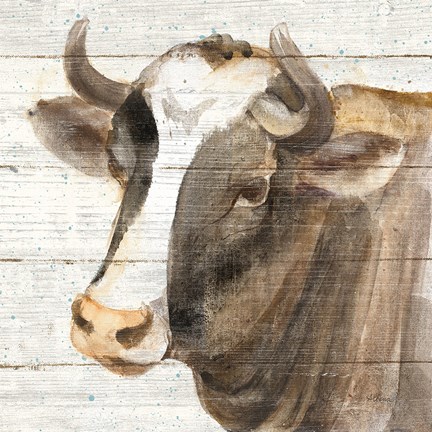 Framed Looking at You II Shiplap Print