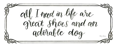 Framed Furry Fashion Friends VI Print