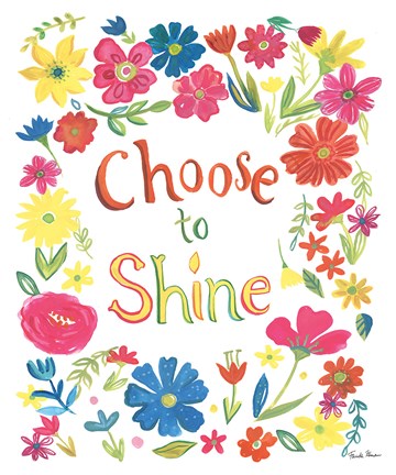 Framed Floral Quote IV Print