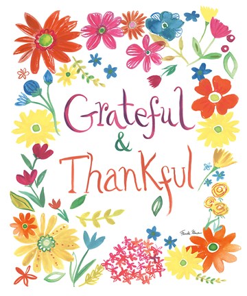 Framed Floral Quote II Print