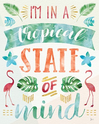 Framed Words of Paradise II Print