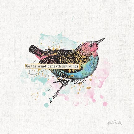 Framed Thoughtful Wings I Print