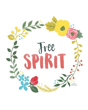 Framed Wildflower Daydreams III v2 on White Print