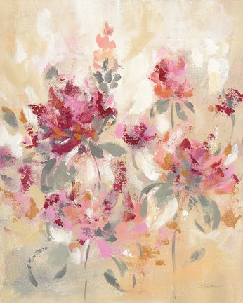 Framed Floral Reflections I Print