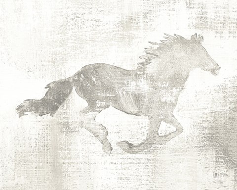Framed Mustang Study Neutral Print