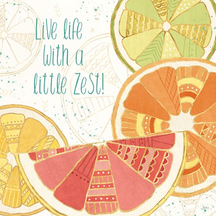 Framed Citrus Splash II Print