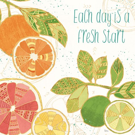 Framed Citrus Splash IV Print